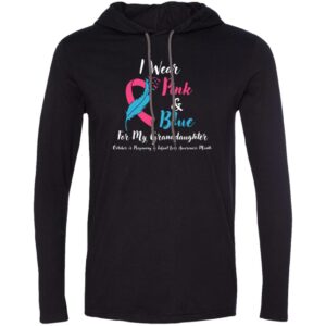 I Wear Pink & Blue Granddaughter Hoodie